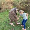 Shaking hands with Bigfoot